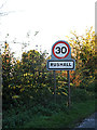 TM1882 : Rushall Village Name sign on Harleston Road by Geographer