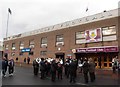 Brass band outside Turf Moor football ground