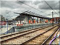 SJ8397 : Deansgate-Castlefield Metrolink Station, New Inbound Platform Under Construction by David Dixon