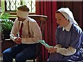 SJ7387 : Nurse Reading A Letter to a Soldier, Stamford Military Hospital, Recreation Room by David Dixon