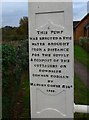 Inscription on the parish pump at  Downside 