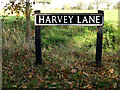 Harvey Lane sign