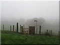 Footpath junction southeast of Cliffe Farm