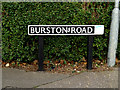 TM1682 : Burston Road sign by Geographer