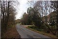 Minor road nearing the A828 at North Ledaig