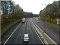 M4, looking north from Glasllwch Lane, Newport