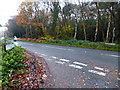 Looking along Chobham Road from the junction with Horsell Common Road