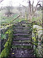 SE0326 : Steps and stile on Sowerby bridge FP30 by Humphrey Bolton