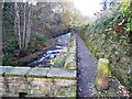 Sowerby Bridge FP530 alongside Luddenden Brook