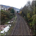 Railway towards Pontypridd Station