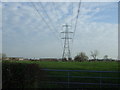 Farmland and power lines