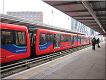 TQ3884 : DLR train at Stratford Station by Oast House Archive