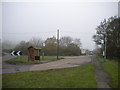 Bus stops at the gypsum works, East Leake