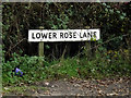 Lower Rose Lane sign