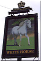 Sign for the White Horse, Bempton