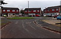 Houses beyond the turning circle in Orchard Close, Didcot