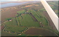 Ridge and furrow landscape by Cloves Bridge: aerial 2014