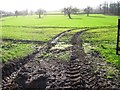 SO4043 : Tractor muddied parkland by Alex McGregor