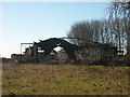 SU0571 : Derelict aircraft hangar, Juggler’s Lane, Yatesbury by Vieve Forward