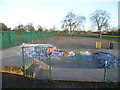 TQ3187 : Skateboarding area in Finsbury Park by Marathon