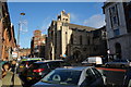 Cookridge Street with Leeds Cathedral on the right