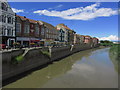 Bridgwater - River Parrett & West Quay as seen from Town Bridge