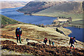 NT2320 : Walkers in the St Mary’s Loch area by Walter Baxter