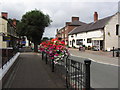 View N along B5070 Church St, Chirk near Wrexham