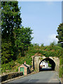 Hall Lane and aqueduct in Gurnett, Cheshire