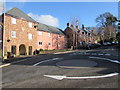 Standard Street mini-roundabout in Crickhowell