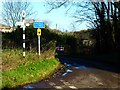 Junction of unnamed lane with Rushmere Lane