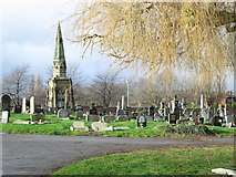 SE3419 : Wakefield Cemetery - viewed from off Oxford Street by Betty Longbottom