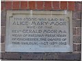 St John the Evangelist, Preston: church hall foundation stone