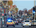 Looking north along the busy Belgrave Road