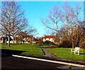 Riverside path north of Rolls Bridge Way, Gillingham