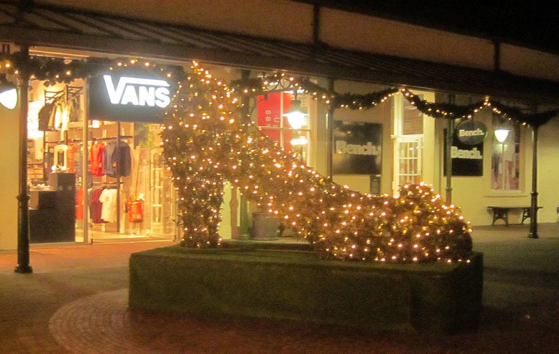 Christmas shoe, Clarks Village © Derek Harper Geograph Britain and