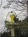 TL9245 : Little Waldingfield village sign (detail) by Adrian S Pye