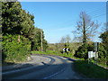 Sharp bend in the road close to St Merryn