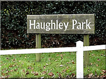 TM0062 : Haughley Park sign by Geographer