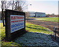 Electrospark and Ironspray name sign in Llantarnam Industrial Estate, Cwmbran