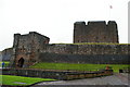 NY3956 : Carlisle Castle from the south: gatehouse and keep by Christopher Hilton