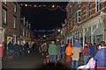 SO5968 : Santa Parade Christmas 2014 - departing crowd in Market Street, Tenbury Wells, Worcs by P L Chadwick