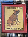 Sign for The Old Red Lion, St. John Street, EC1