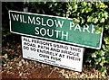 Wilmslow Park Road Users Association notice