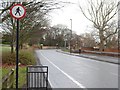 NZ2365 : No Pedestrians Sign on Hunter's Road in Newcastle by Road Engineer