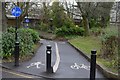 NZ2565 : Segregated Cycleway and Footway in Newcastle by Road Engineer