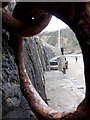 SX0952 : Polkerris: along the harbour wall by Chris Downer