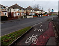 End of cycle route, Lyngford Road, Taunton