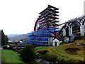 SC4385 : Laxey Wheel undergoing repairs (3) by Richard Hoare
