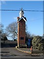 SP7324 : Memorial clock tower, Botolph Claydon by Bikeboy